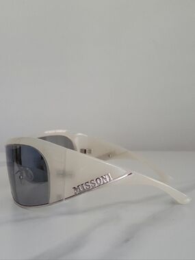 Missoni Cream Frame Sunglasses with Gray Lenses
